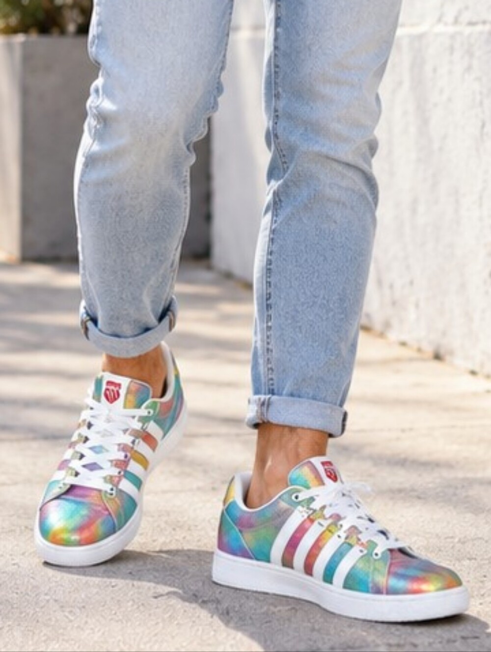 K-Swiss Men's NOH8 Classic LX Rainbow Pride Sneakers Shoes Size 14 Limited 2021